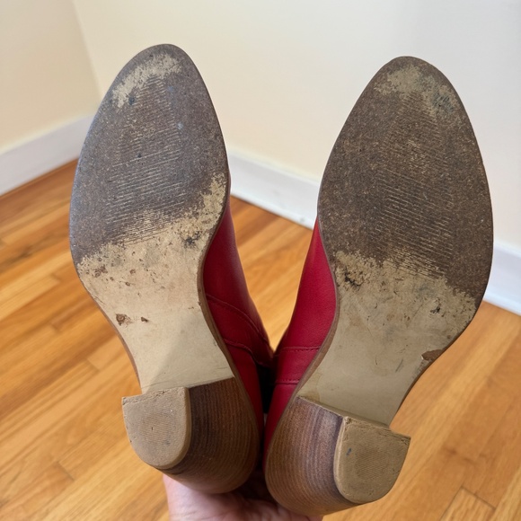 Bold mid-calf Cowboy boots in rich cherry red 🍒 - Picture 6 of 10